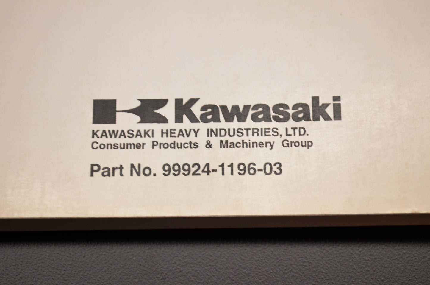 OEM Kawasaki 99924-1196-03 Service Manual ZR1100C NOS