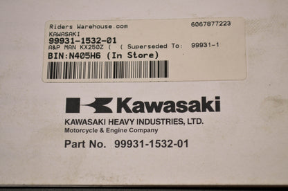 OEM Kawasaki 99931-1532-01 Assembly & Preparation Manual KX250Z NOS