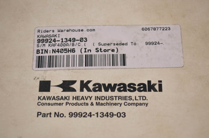 OEM Kawasaki 99924-1349-03 Service Manual KAF400A/B
