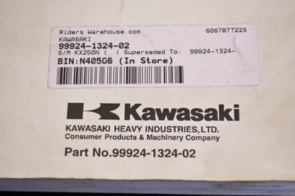 OEM Kawasaki 99924-1324-02 Service Manual KX250N NOS