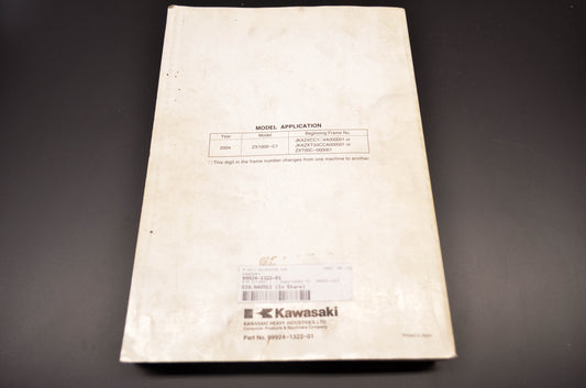 OEM Kawasaki 99924-1322-01 Service Manual ZX1000C