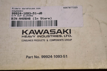 OEM Kawasaki 99924-1093-51 Service Manual Supplement EL250B/E