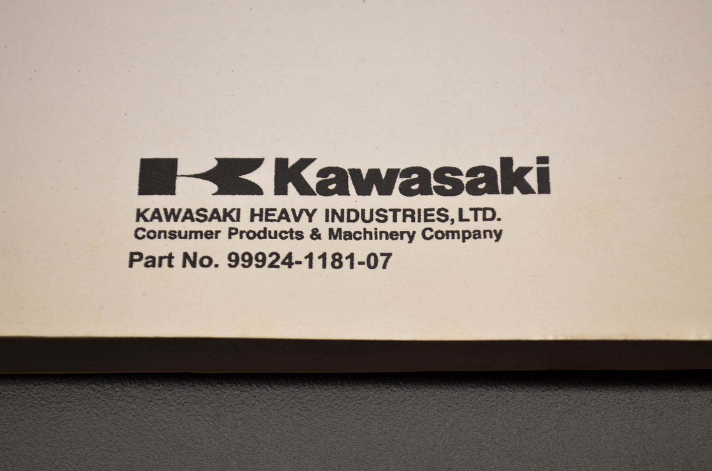 OEM Kawasaki 99924-1181-07 Service Manual KDX200H NOS