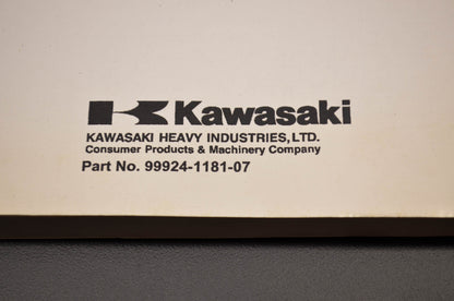 OEM Kawasaki 99924-1181-07 Service Manual KDX200H NOS