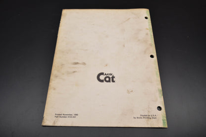 OEM Arctic Cat 1980 El Tigre Service Manual Supplement
