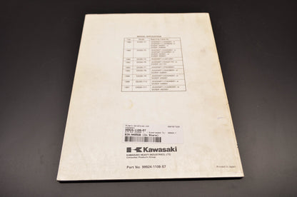 OEM Kawasaki 99924-1109-57 Service Manual Supplement EX250F