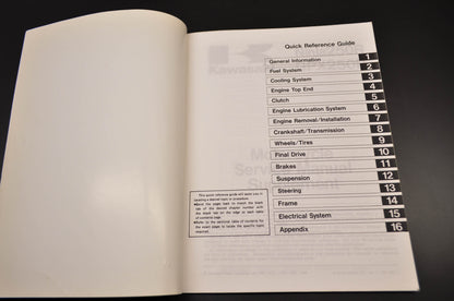 OEM Kawasaki 99924-1109-57 Service Manual Supplement EX250F