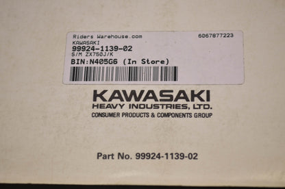 OEM Kawasaki 99924-1139-02 Service Manual ZX750J/K NOS