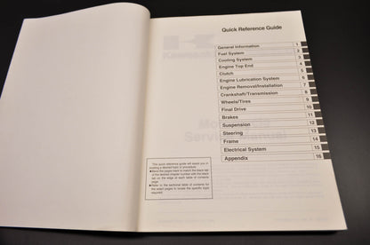 OEM Kawasaki 99924-1254-01 Service Manual ZX600J NOS