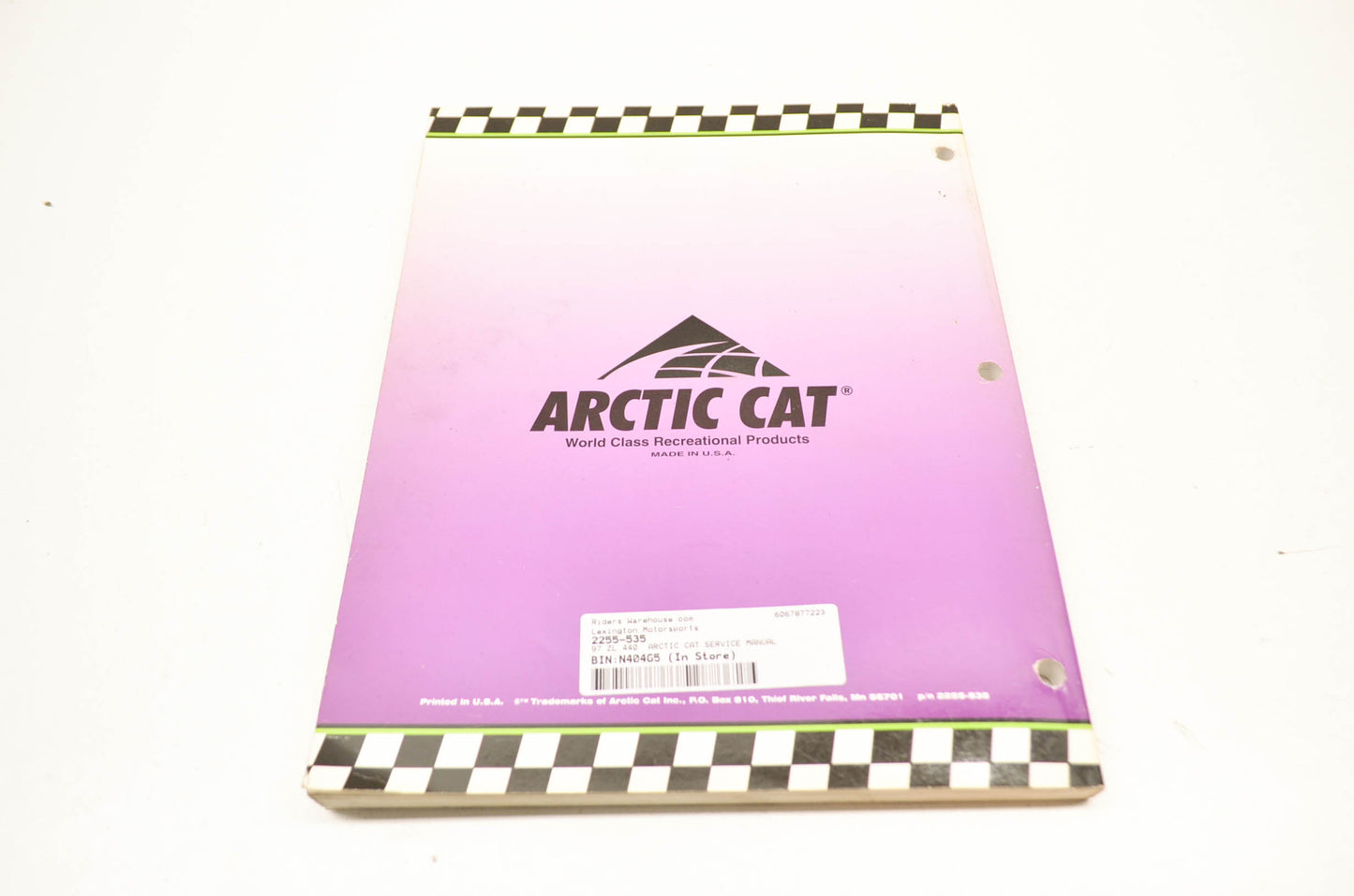 OEM Arctic Cat 2255-535 Service Manual 97 ZL 440 NOS