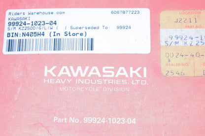 OEM Kawasaki 99924-1023-04 Service Manual KZ250D/G/L/W
