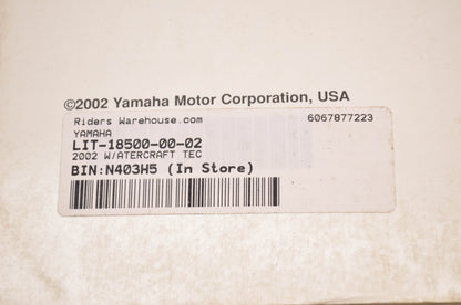 OEM Yamaha LIT-18500-00-02 Technical Update 2002 Watercraft NOS