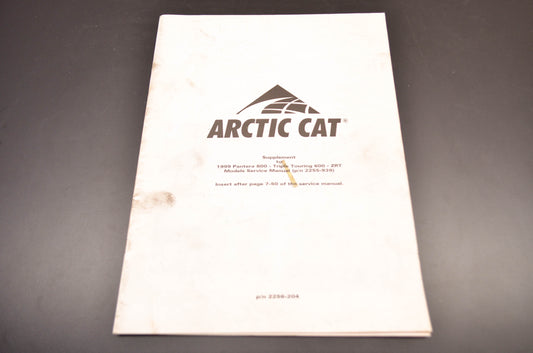OEM Arctic Cat 2256-204 Service Manual Supplement 99 Triples