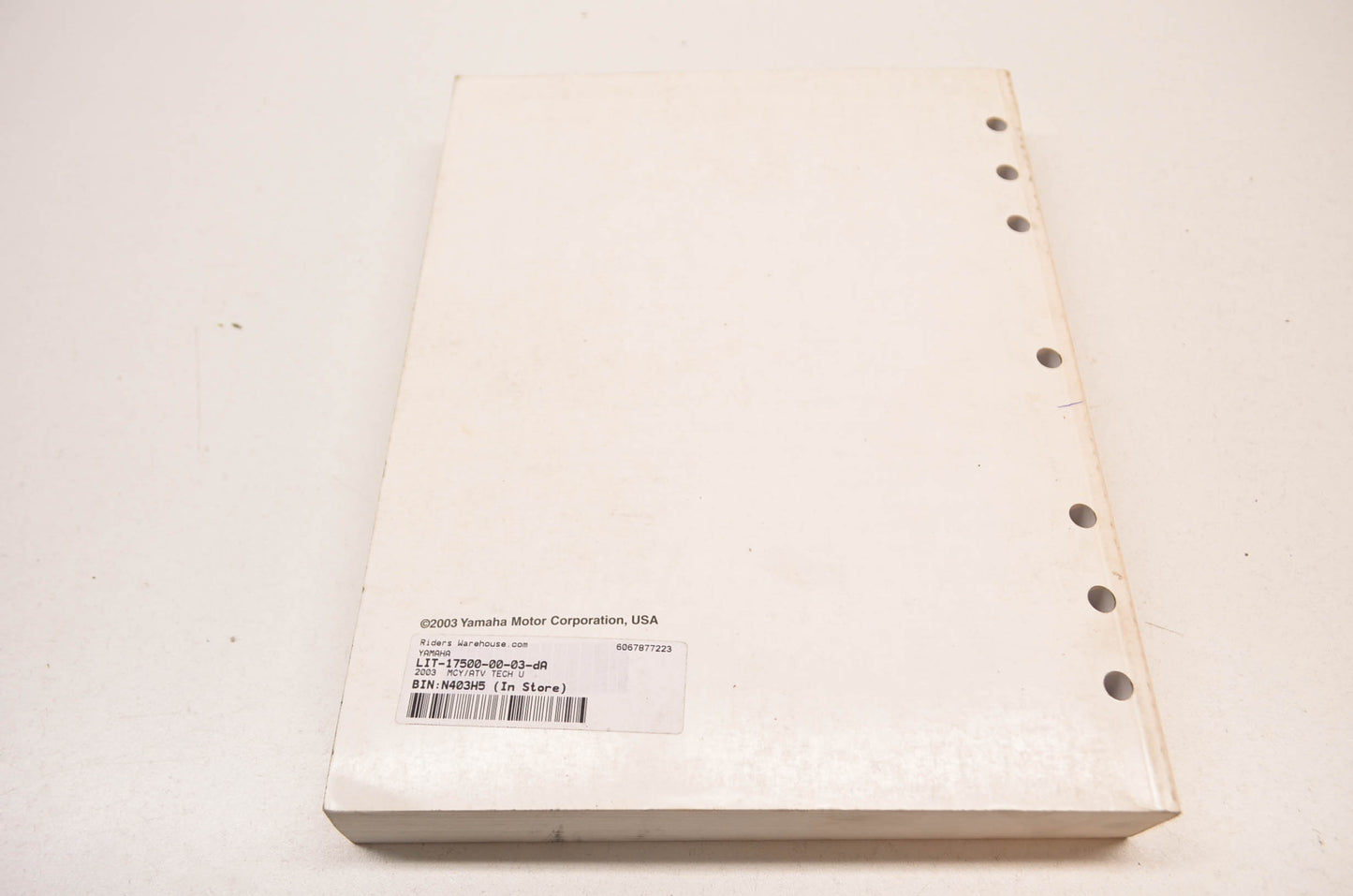 OEM Yamaha LIT-17500-00-03 Technical Update 2003 Motorcycle/ATV