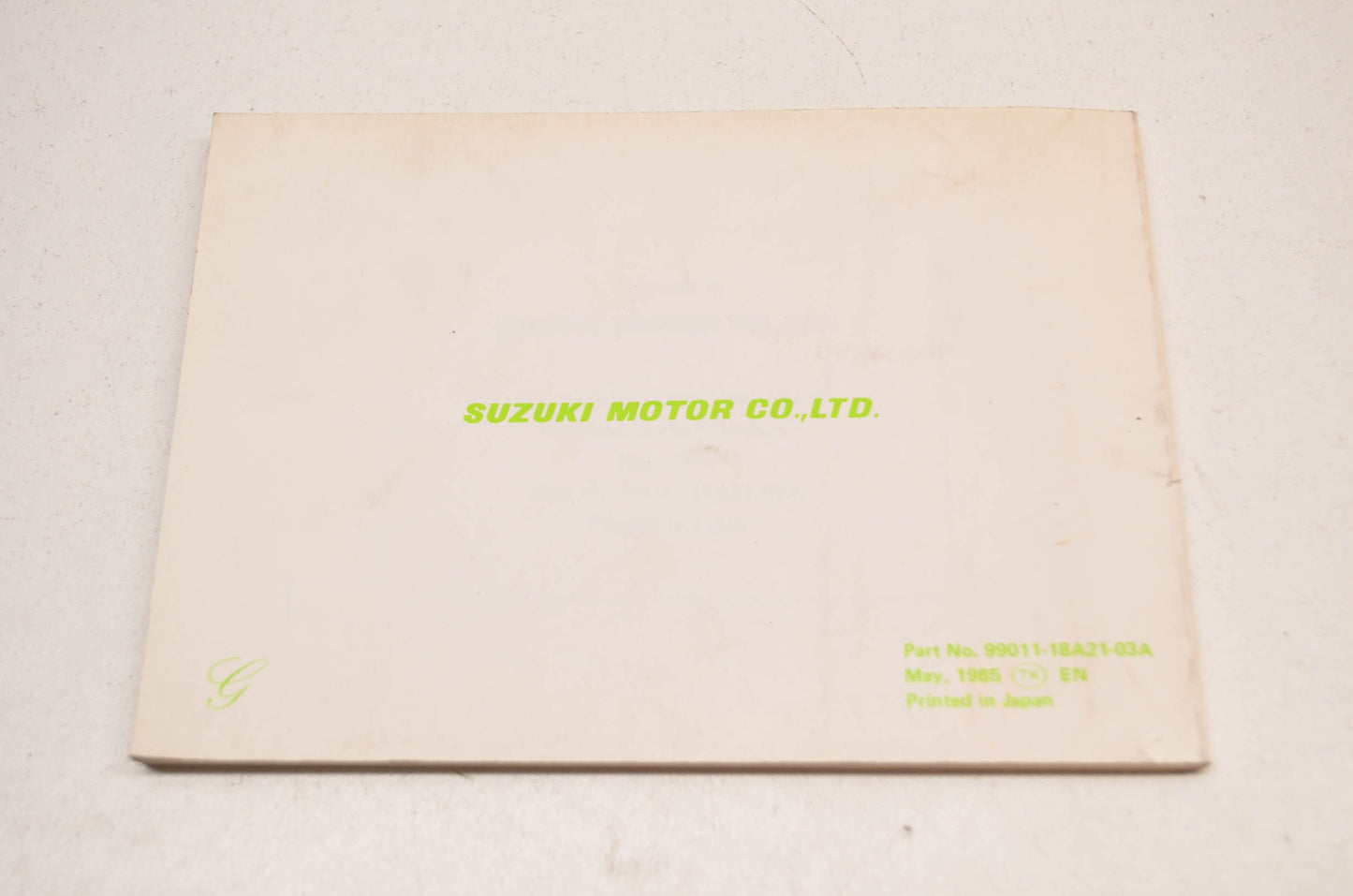 New OEM Suzuki LT230GE Owner's Manual NOS