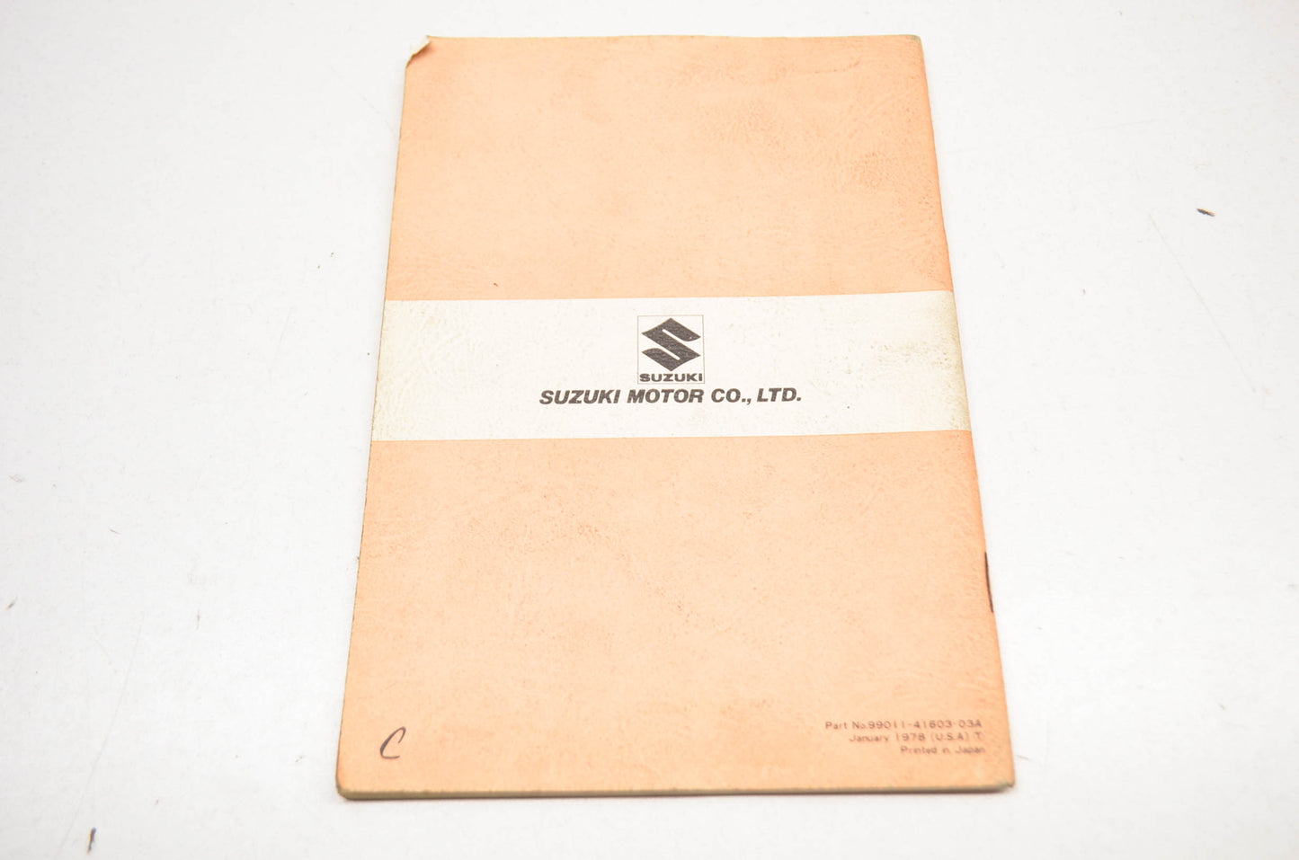 OEM Suzuki 99011-41603-03A RM125 Owner's Maintenance Manual