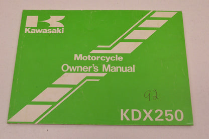 OEM Kawasaki 99920-1591-01 Owner's Manual KDX250D2