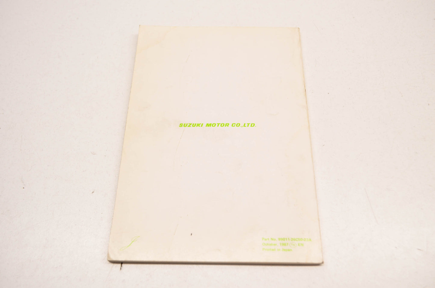 OEM Suzuki 99011-26C50-03A RM250 Owner's Maintenance Manual