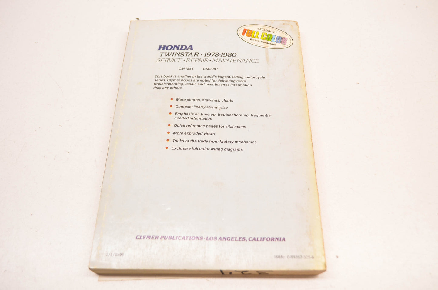 Clymer Honda Twinstar Repair Manual 78-80 Twinstar CM185T/CM200T