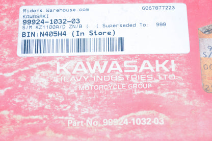 OEM Kawasaki 99924-1032-03 Service Manual KZ1100A/D ZN/B