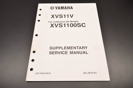 OEM Yamaha LIT-11616-19-12 XVS11V/1100SC Supplement Service Manual NOS