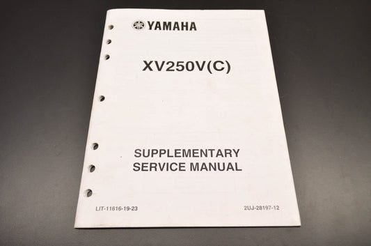 OEM Yamaha LIT-11616-19-23 XV250V/VC Service Manual Supplement NOS