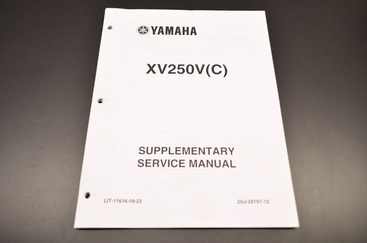 OEM Yamaha LIT-11616-19-23 XV250V/VC Service Manual Supplement NOS