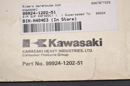 OEM Kawasaki 99924-1202-51 Service Manual Supplement KAF300C