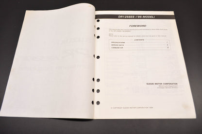 OEM Suzuki 99501-41130-03E DR125SE Service Manual
