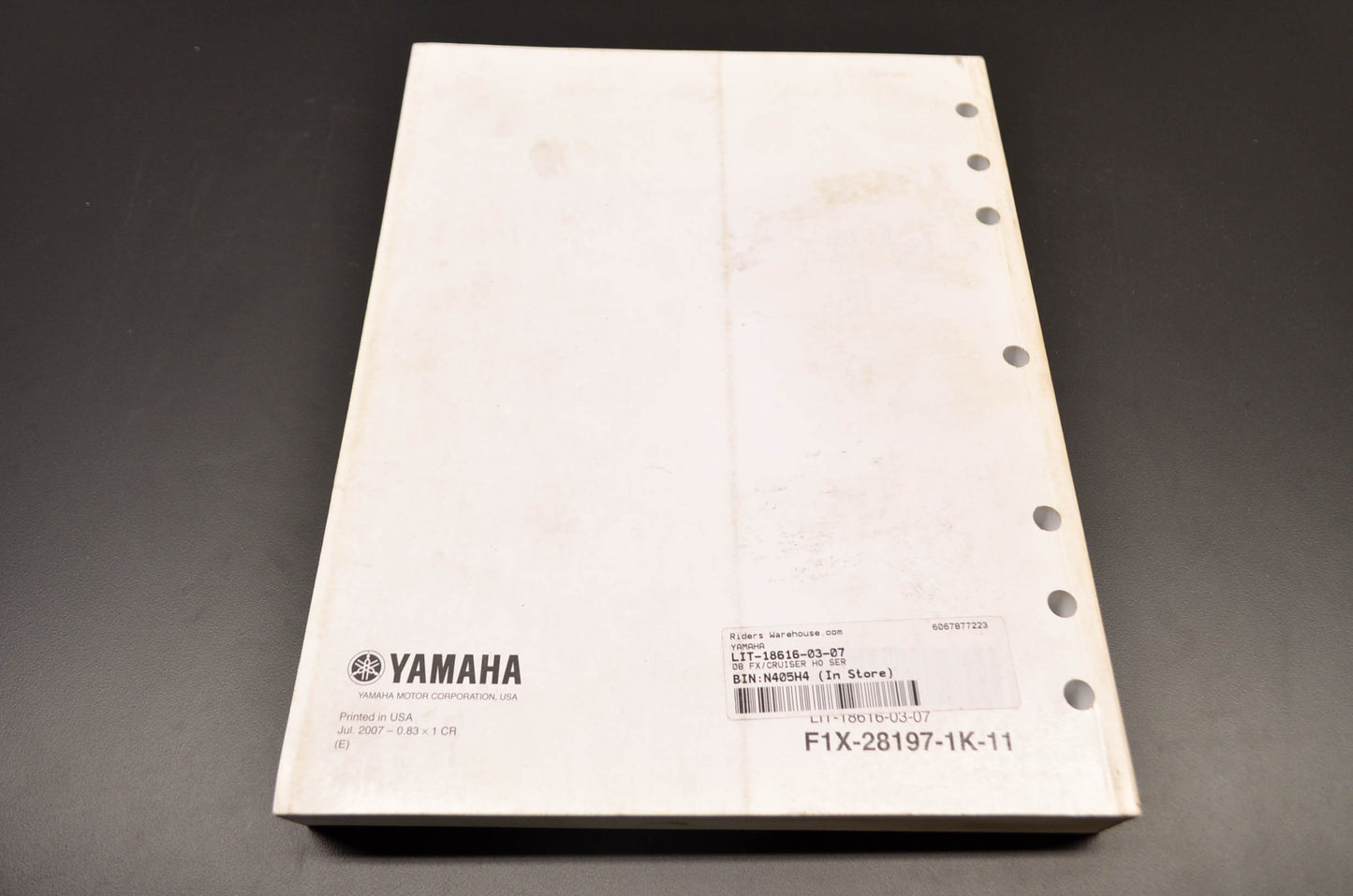 OEM Yamaha LIT-18616-03-07 Service Manual 08 FX/CRUISER HO