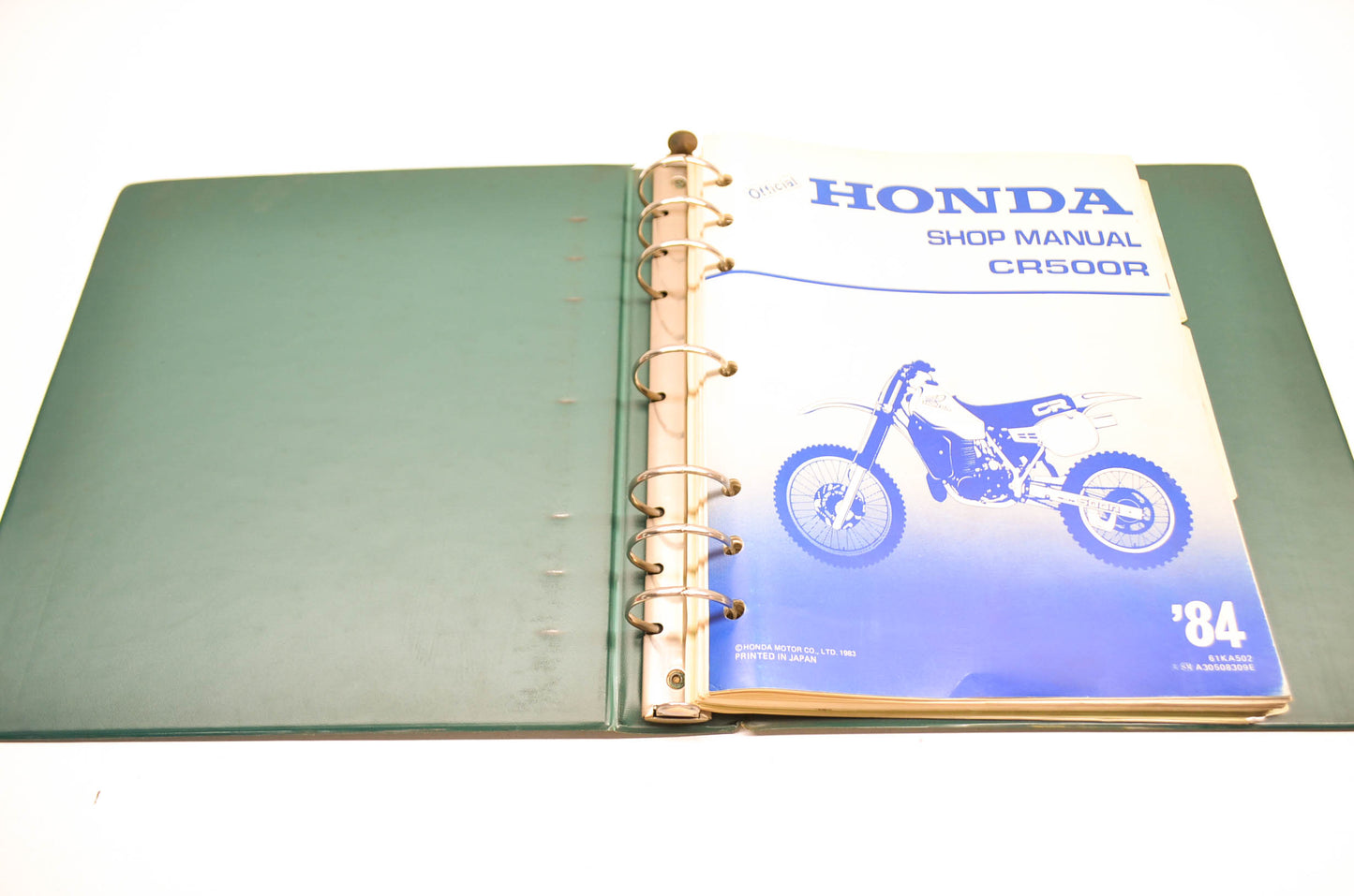 OEM Honda 61KA502 Service Manual 84 CR500R