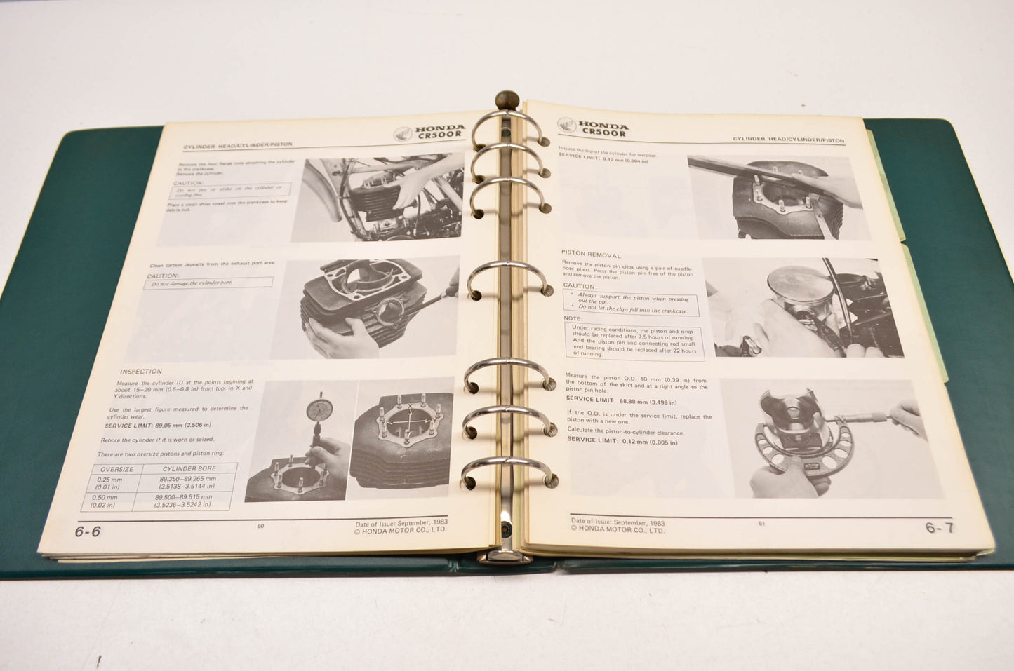OEM Honda 61KA502 Service Manual 84 CR500R