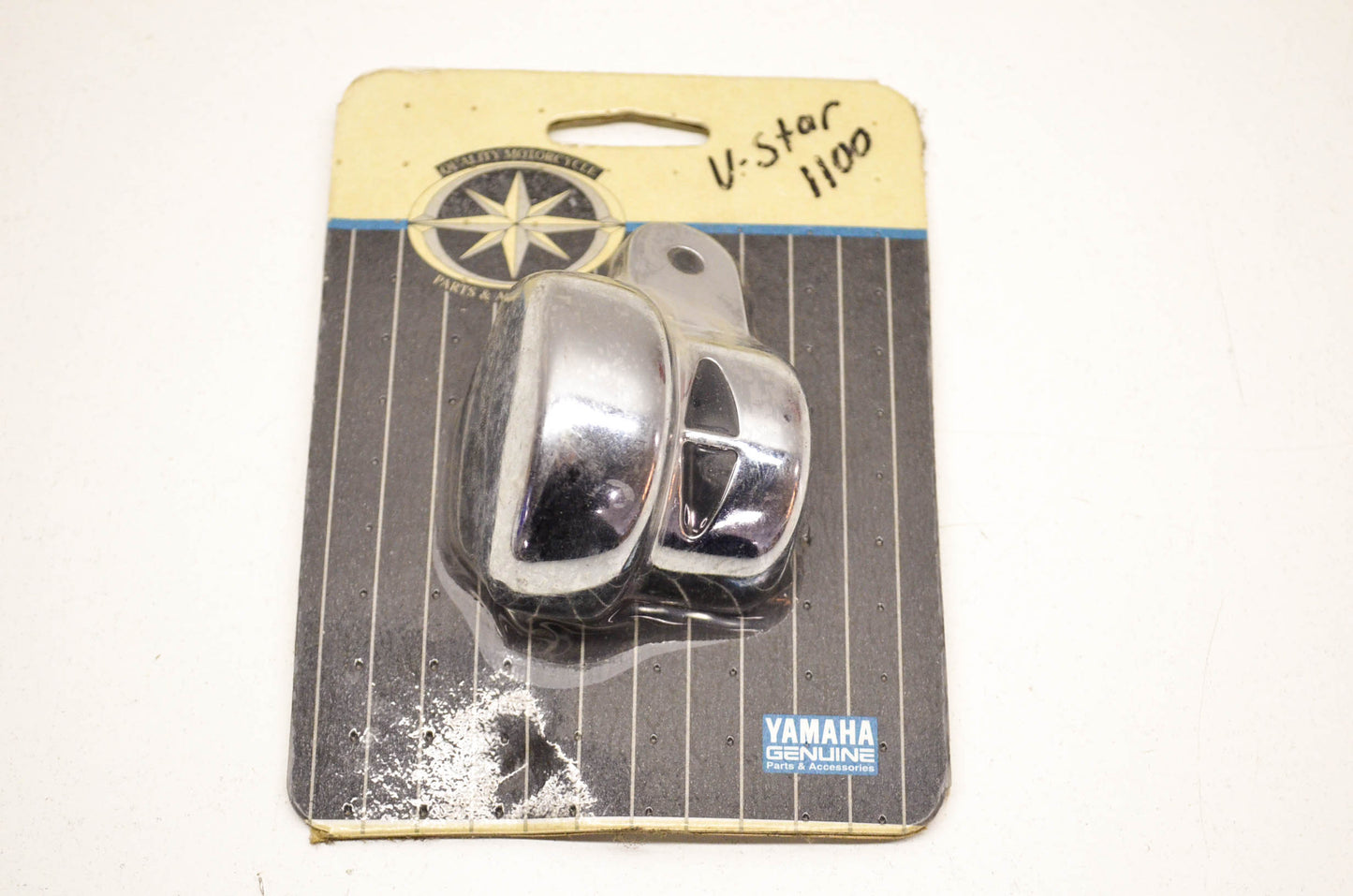 New OEM Yamaha Rear Brake Reservoir Cover Chrome NOS