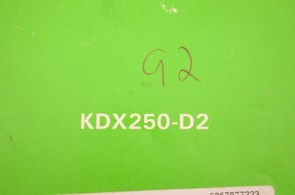 OEM Kawasaki 99920-1591-01 Owner's Manual KDX250D2