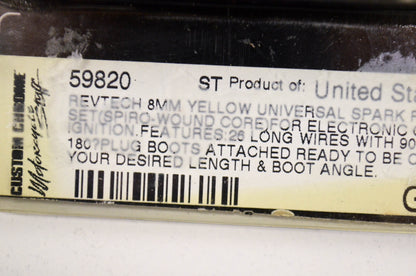 RevTech 59820, 59-820 Spark Plug Wires Yellow NOS