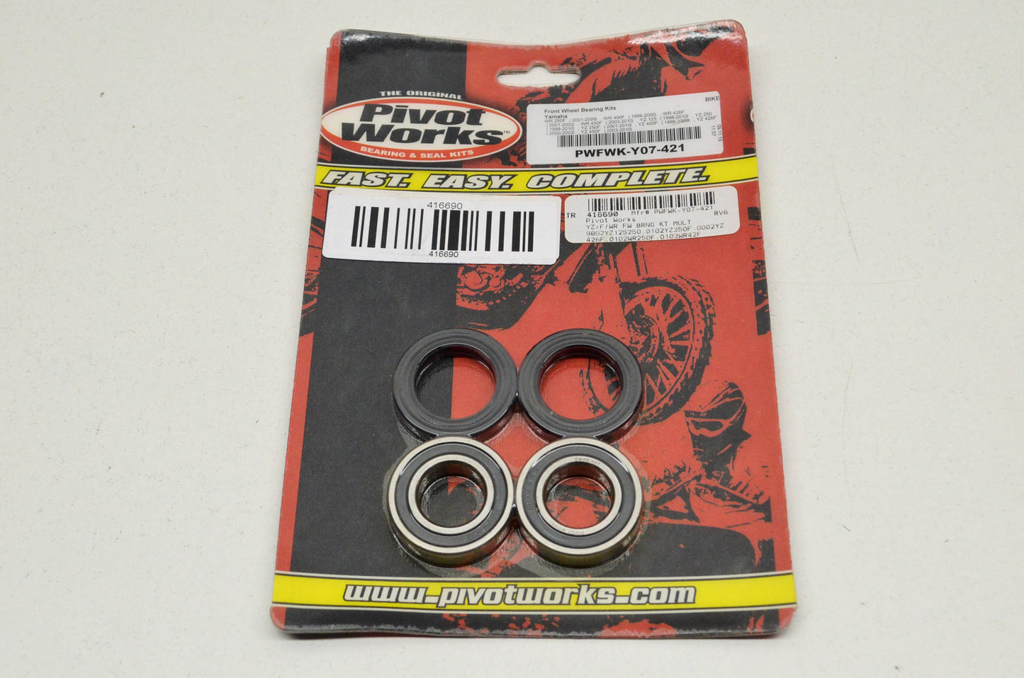 New Pivot Works Yamaha Front Wheel Bearing Kit NOS
