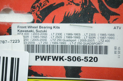 New Pivot Works Kawasaki PWFWK-S06-520, 52-0456 Suzuki Front Wheel Bearing Kit NOS