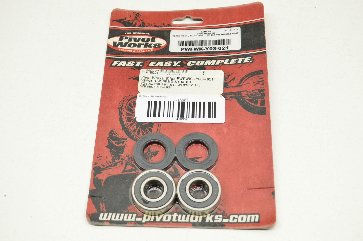 Pivot Works PWFWK-Y03-021, 416687 Front Wheel Bearing Kit NOS