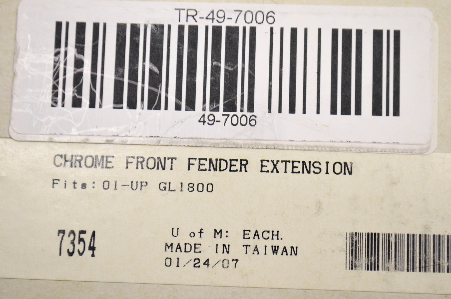 New Kuryakyn Chrome Front Fender Extension NOS