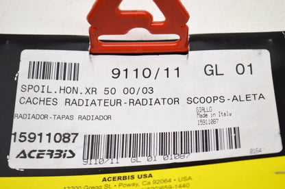 Acerbis 15-9110-87, 15911087 Yellow Radiator Scoop Kit NOS