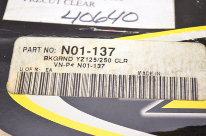 N-Style N01-137, 542650 Pre Cut Clear Backgrounds Yamaha YZ125 YZ250 00. NOS