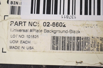 New Factory Effex Black Background Plate NOS