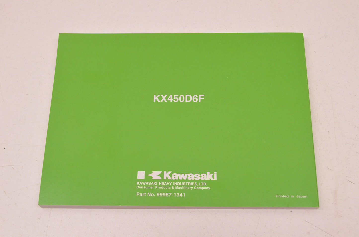 OEM Kawasaki 99987-1341 Owner's Manual KX450D NOS