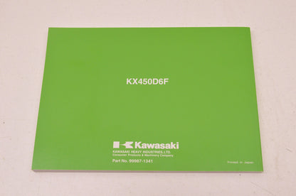 OEM Kawasaki 99987-1341 Owner's Manual KX450D NOS