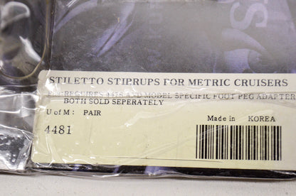 Stiletto Stirrups for Metric Cruisers NOS
