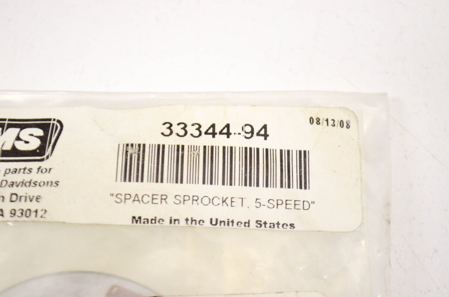 New Jims Sprocket Spacer NOS