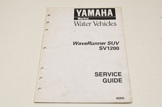 OEM Yamaha 90894-64630-35, 463035 Service Guide Wave Runner SUV SV1200 SUV SV120