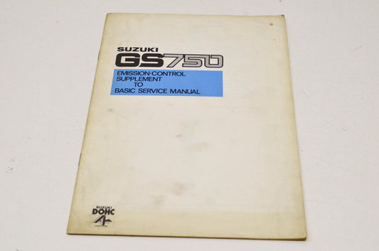 OEM Suzuki Emission Control Supplement To Basic Service Manual GS75