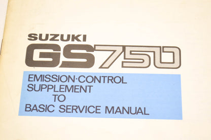 OEM Suzuki Emission Control Supplement To Basic Service Manual GS75