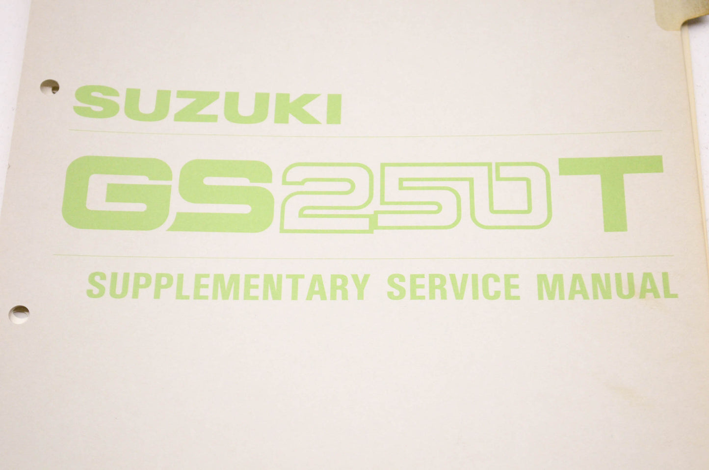 OEM Suzuki Supplementary Service Manual GS3250T NOS